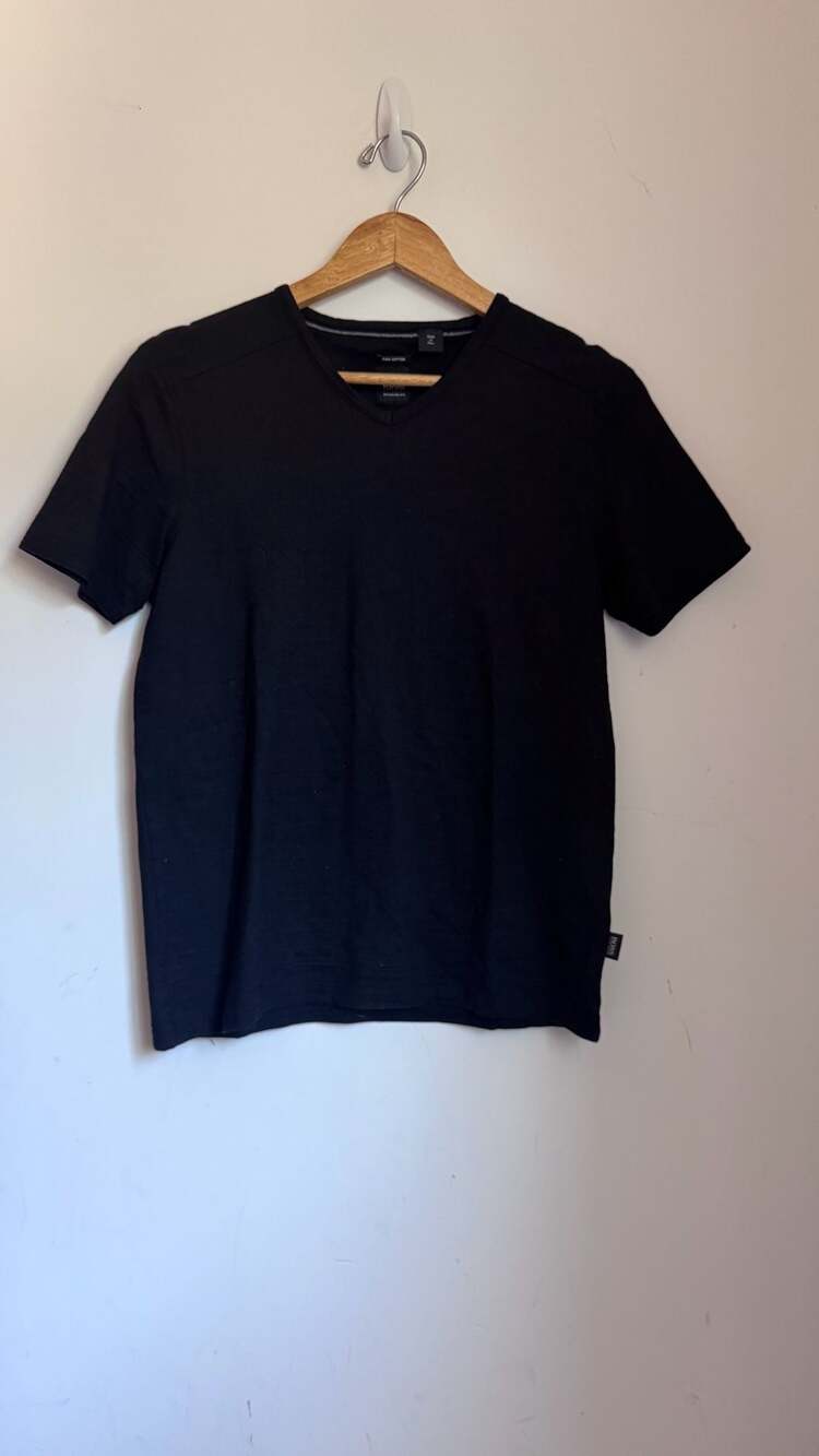 Hugo Boss Black Pima Cotton V-Neck Regular Fit T-Shirt